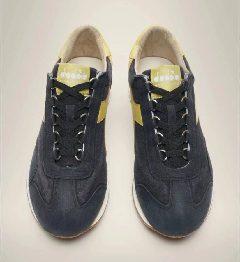 Diadora Canvas Pelle Stone Wash Sneakers Equipe