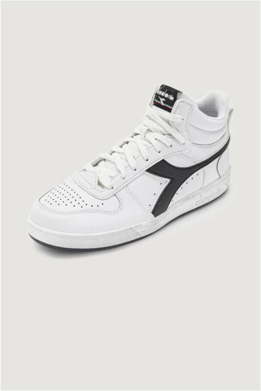 Diadora Casual leren sneaker met 3 cm hak White Heren