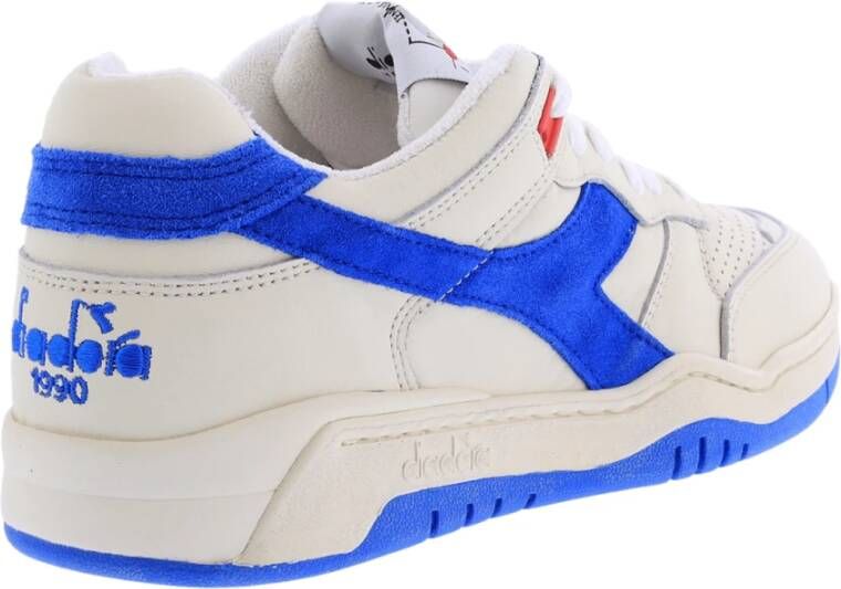 Diadora Dames B560 Used Wit Blauw White Dames