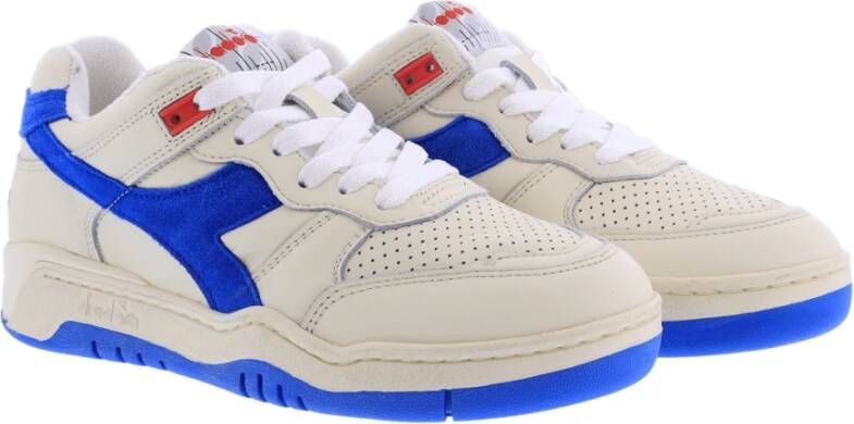 Diadora Dames B560 Used Wit Blauw White Dames