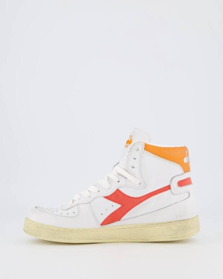 Diadora Dames Mi Basket Used Wit Oranje White Dames