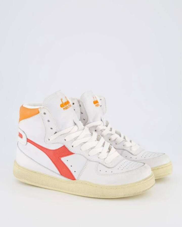 Diadora Dames Mi Basket Used Wit Oranje White Dames