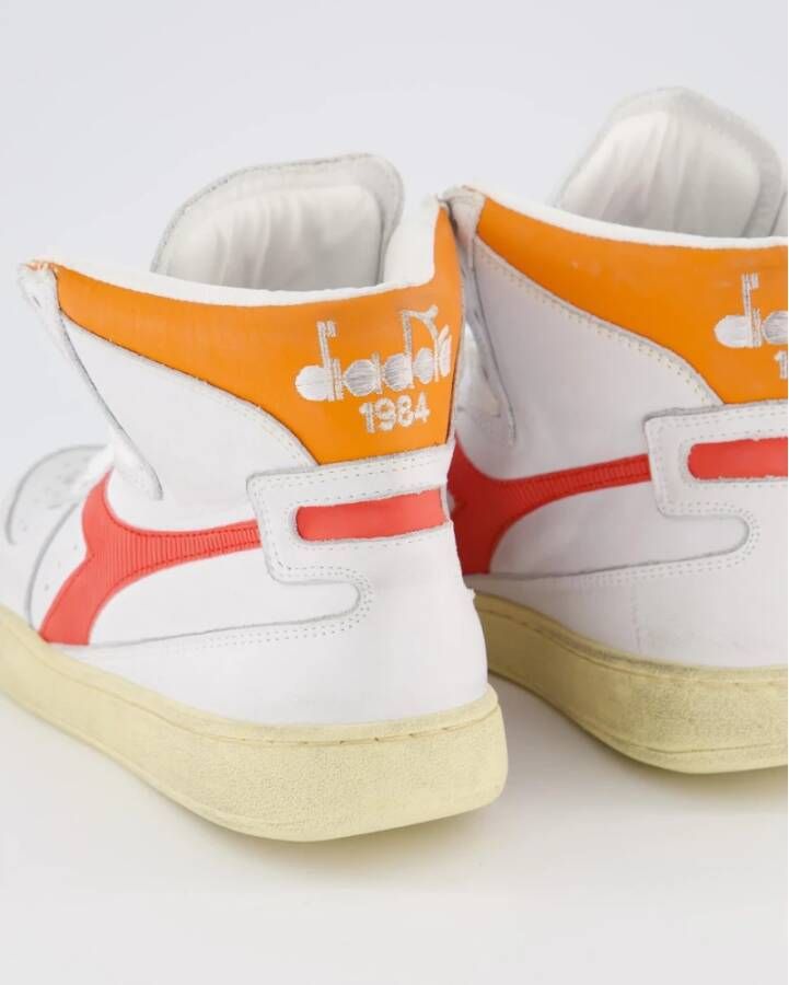 Diadora Dames Mi Basket Used Wit Oranje White Dames