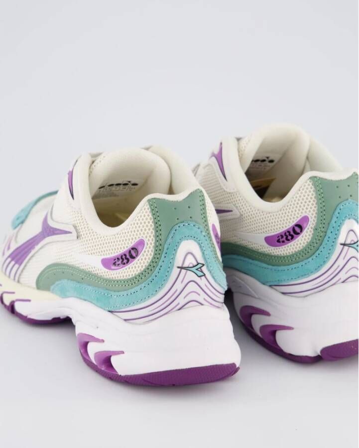 Diadora Dames Mythos 280 Sneaker Wit Paars Multicolor Dames