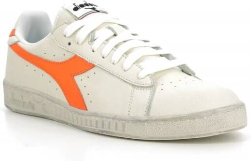 Diadora Fluo Wax Lage Sneakers Wit Heren