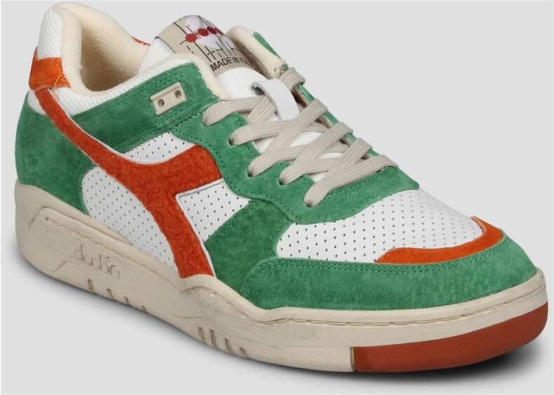 Diadora Gebruikte Italia Sneakers Bruin Cotto Multicolor Heren