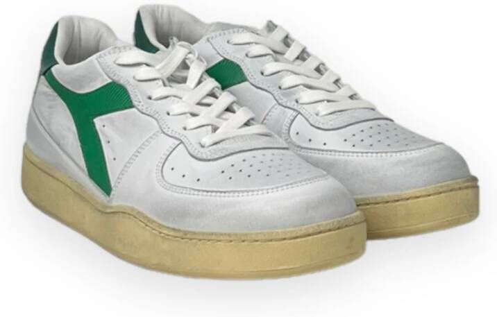 Diadora Gebruikte Lage Sneakers Wit Heren