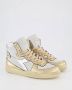 Diadora Sneakers Dames Hoge sneakers Damesschoenen Leer M basket metallic Goud - Thumbnail 12