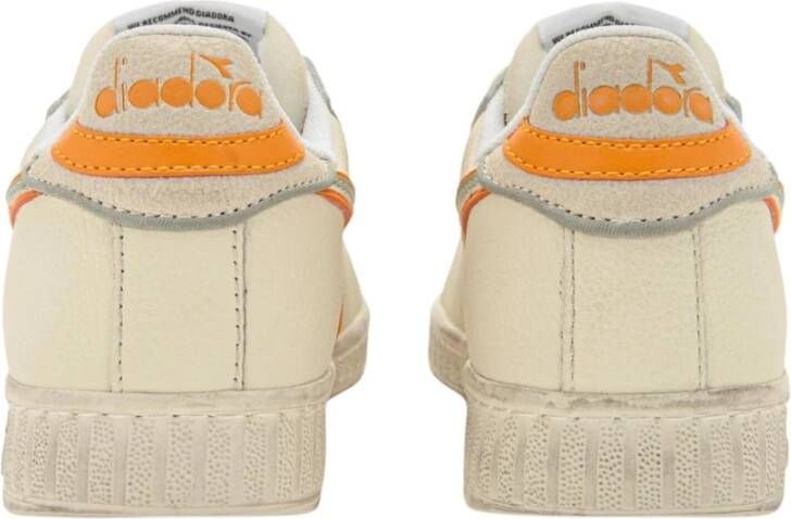 Diadora Gele Leren Lage Top Sportschoen