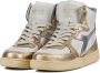 Diadora Sneakers Dames Hoge sneakers Damesschoenen Leer M basket metallic Goud - Thumbnail 13