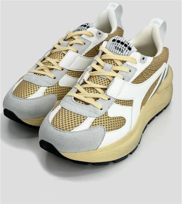 Diadora Gouden Witte Mercury Elite Sneakers Multicolor Dames