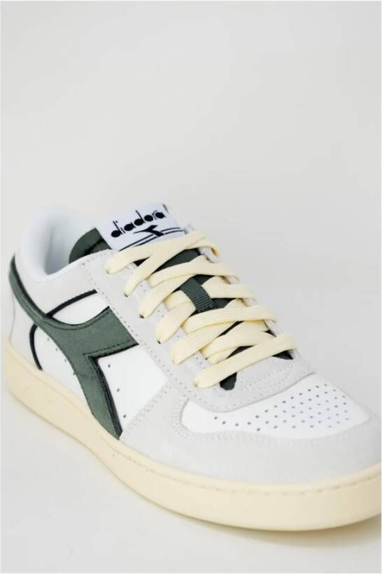 Diadora Groene effen sneakers met rubberen zool Green Heren