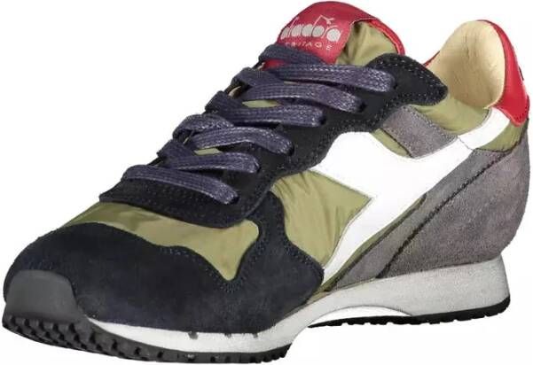 Diadora Groene Leren Damessneakers Multicolor Dames