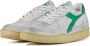 Diadora Sneakers Heren Lage sneakers Herenschoenen Leer Mi bask low used Wit groen - Thumbnail 8