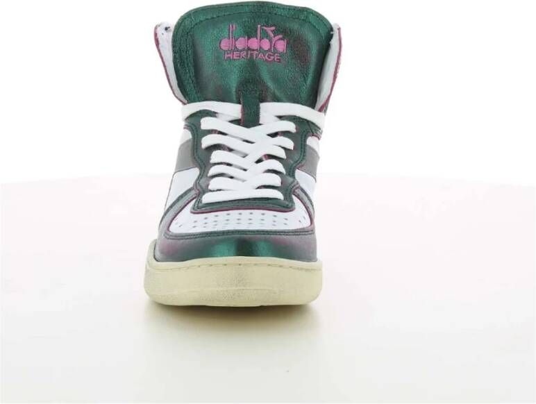 Diadora Groene Metal Mix Basket Sneakers Multicolor Dames