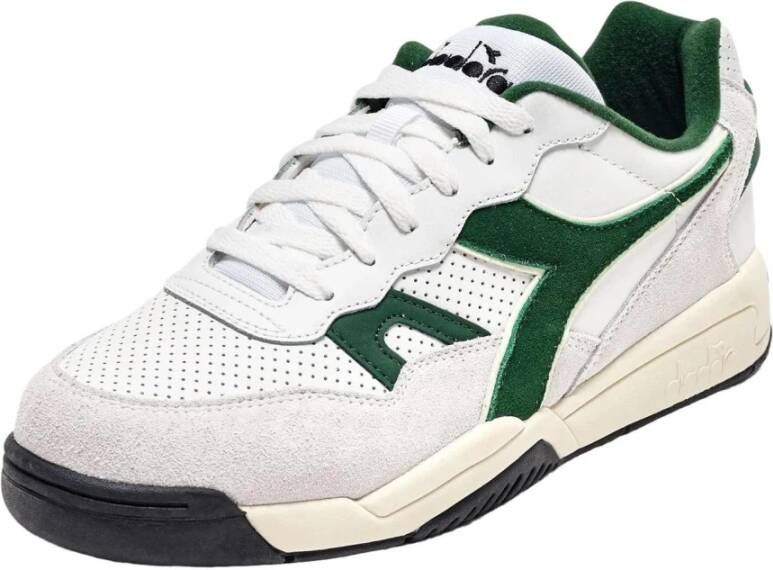 Diadora Groene Sportieve Sneakers Rubberen Zool Multicolor Heren