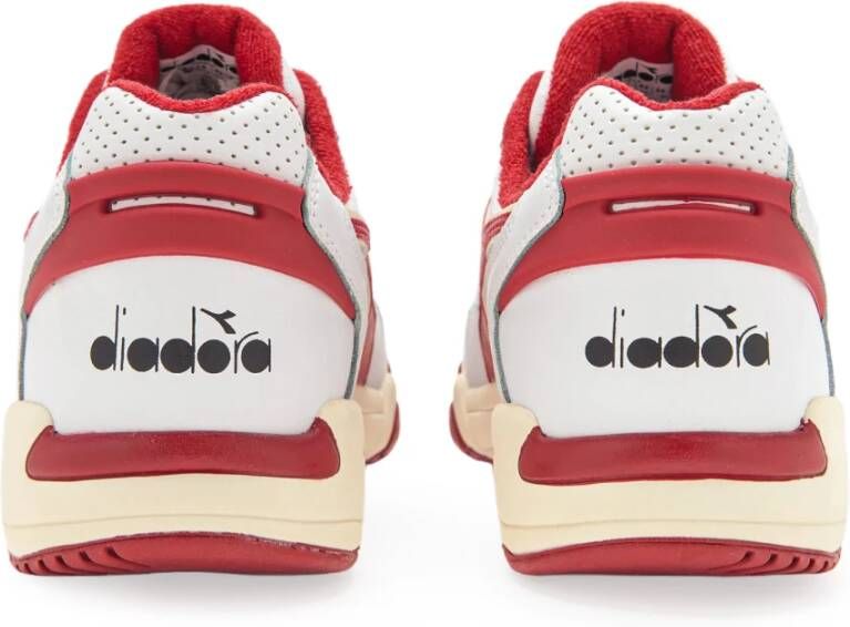 Diadora Herensneakers voor lente zomer Echt leer Rood Heren