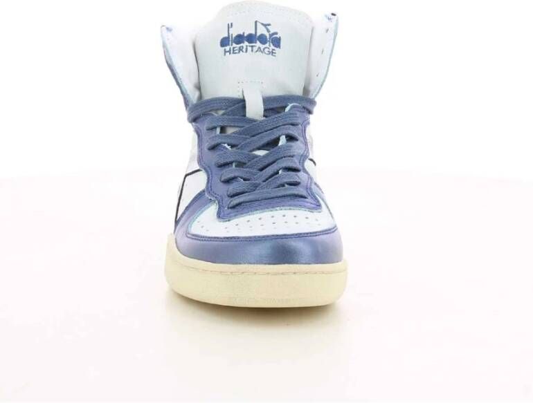 Diadora Blauwe Damessneakers met Moderne Twist Wit Dames