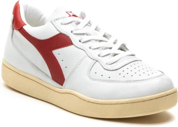 Diadora Heritage Witte Lage Gebruikte Sneakers White Heren