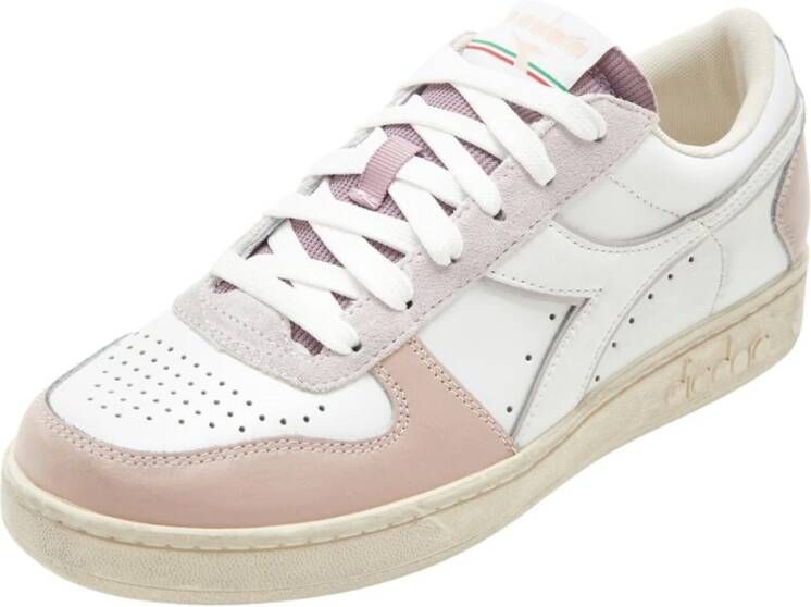 Diadora Iconische Lage Sneaker Grijs Leer