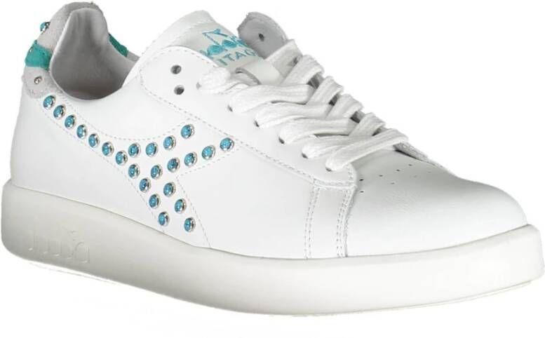 Diadora Iconische Witte Stoffen Sneaker White Dames