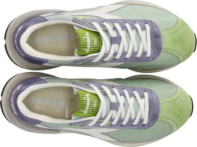 Diadora Mercury Elite Faded Groen Violet Sneaker Multicolor Dames