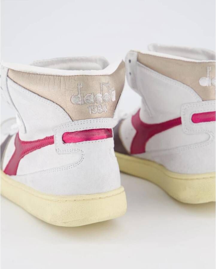 Diadora Metal White Fuchsia Basket Sneakers