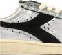 Diadora Metallic Leren Sneaker Silver Heritage - Thumbnail 2