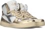 Diadora Sneakers Dames Hoge sneakers Damesschoenen Leer M basket metallic Goud - Thumbnail 14
