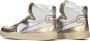 Diadora Sneakers Dames Hoge sneakers Damesschoenen Leer M basket metallic Goud - Thumbnail 15