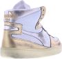 Diadora Sneakers Dames Hoge sneakers Damesschoenen Leer M basket metallic Goud - Thumbnail 15