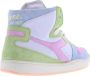 Diadora Heritage Dames Mi Basket Arcobaleno Italia Hoge lederen veter sneakers - Thumbnail 4