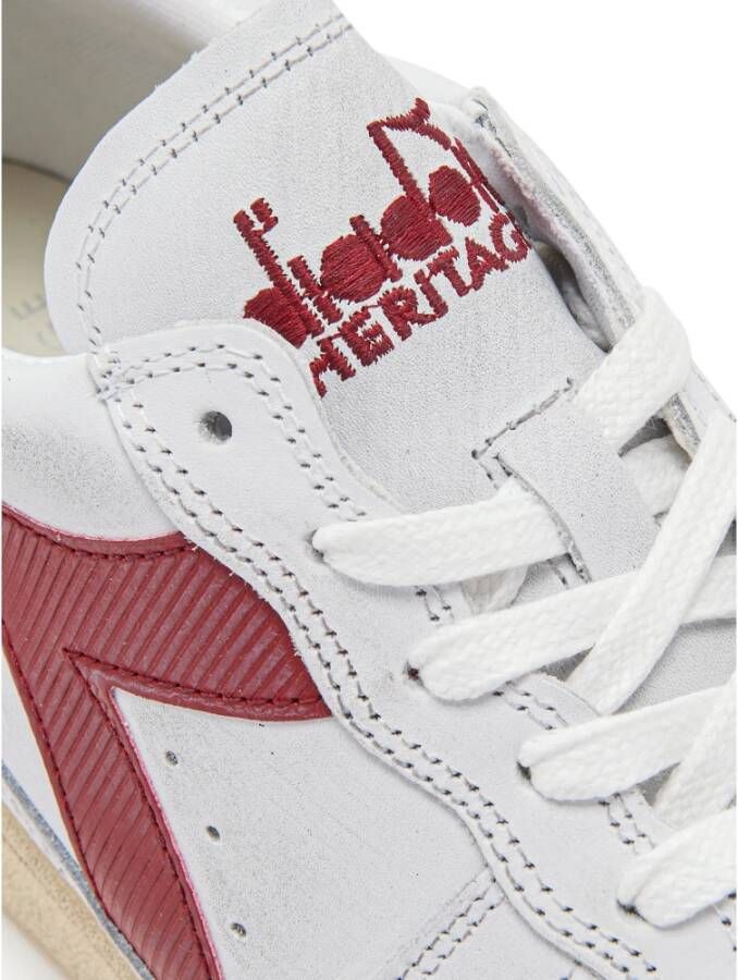 Diadora MI Basket Low Used Iconische jaren 80 Sneakers White Heren