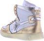 Diadora Sneakers Dames Hoge sneakers Damesschoenen Leer M basket metallic Goud - Thumbnail 12