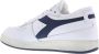 Diadora Heritage Diadora Dames Mi Basket Row Wit Blauw - Thumbnail 2