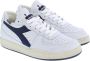 Diadora Heritage Diadora Dames Mi Basket Row Wit Blauw - Thumbnail 4