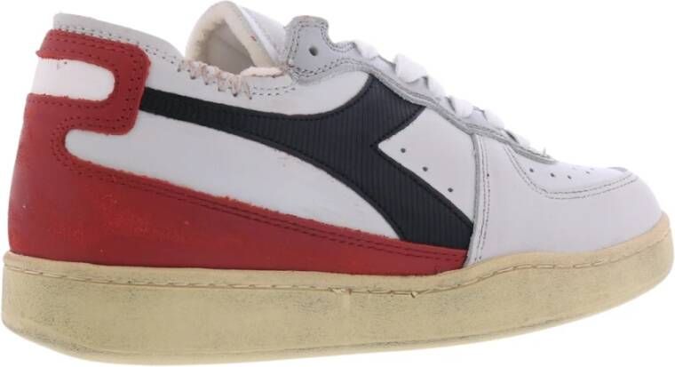 Diadora Basket Row Cut Sneakers Wit Unisex