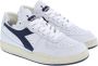 Diadora Heritage Diadora Dames Mi Basket Row Wit Blauw - Thumbnail 4