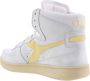 Diadora Witte Leren Hoge Sneakers Retro Design White Heren - Thumbnail 4