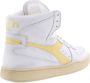 Diadora Witte Leren Hoge Sneakers Retro Design White Heren - Thumbnail 5