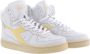 Diadora Witte Leren Hoge Sneakers Retro Design White Heren - Thumbnail 6