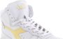 Diadora Witte Leren Hoge Sneakers Retro Design White Heren - Thumbnail 7