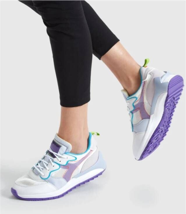 Diadora Platte schoenen Paars blauw en groen Paars Dames
