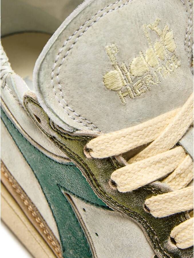 Diadora Premium Pigskin Sneakers MI Basket Row Cut Metal Meerkleurig Dames