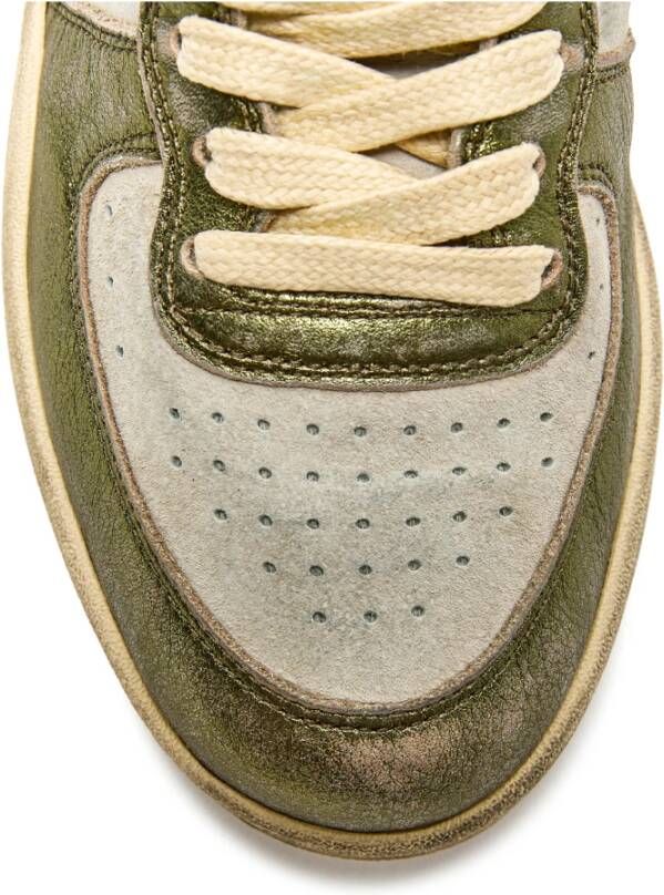 Diadora Premium Pigskin Sneakers MI Basket Row Cut Metal Meerkleurig Dames