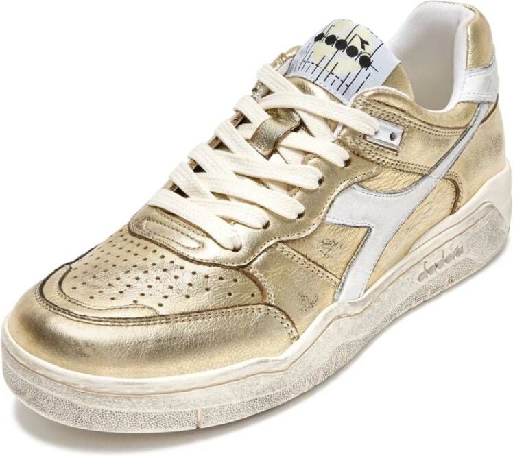 Diadora Premium Stone Wash leren sneakers