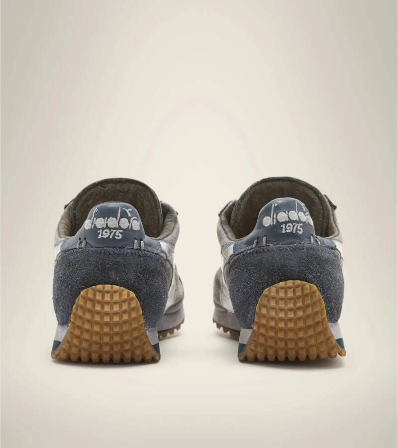 Diadora Premium Unisex Sneakers Equipe H Dirty Stone Wash Evo Blauw Heren