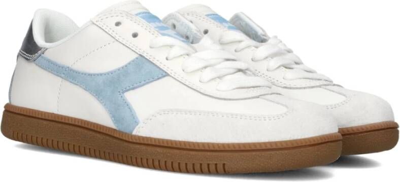 Diadora Retro Combi Sneakers Blauw Leer White Dames