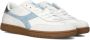 Diadora Retro Met Combi Sneaker Sneakers Leer Dames Blauw wit gestreept - Thumbnail 2