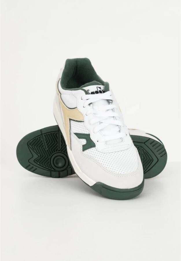 Diadora Retro-geïnspireerde Heren Sneakers Wit Heren